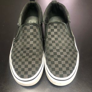 Youth size 4 checkered Vans. Very gently worn.